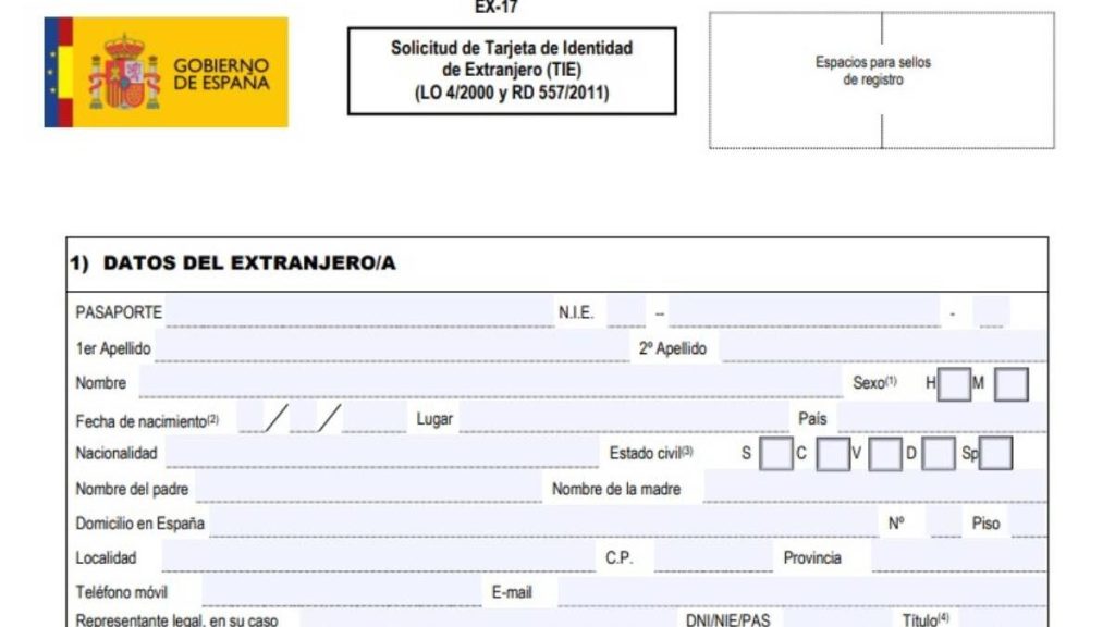 renovación de la TIE